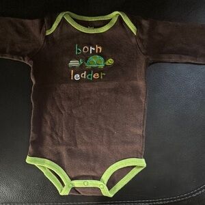 Brown and Green Kids One Piece